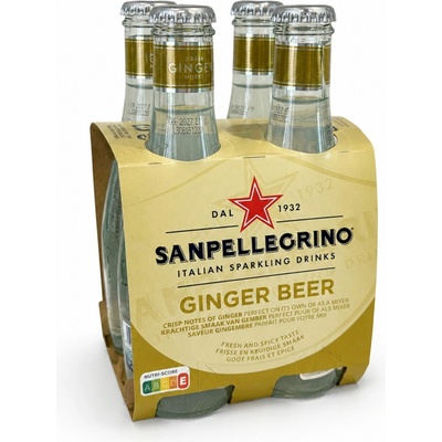 San Pellegrino Ginger beer sklo 4 x 200 ml