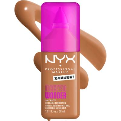 NYX Professional Makeup Make ‘Em Wonder lehký matující make-up 25 Warm Honey 30 ml