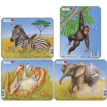 Image 1 of Larsen - Детски пъзел - Мини - Животни от Африка - 9 части (M9)