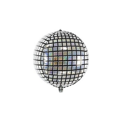 PartyDeco Balónik fóliový samostatne stojace číslo 0 strieborný 80 cm