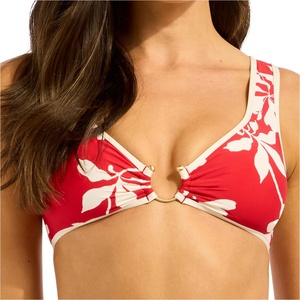 Seafolly Дамско бикини горнище Seafolly Mayflower Ring Front Tank Bikini top - Cosmo Red - размер 40 (EU) (150-6644-0215)