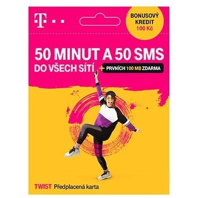 T-MOBILE CZECH REPUBLIC A.S. T-Mobile SIM Twist 50 MINUT A 50 SMS 700 636