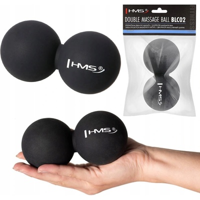 HMS Dvojitá masážna loptička 12,5 cm x 6,5 cm čierna
