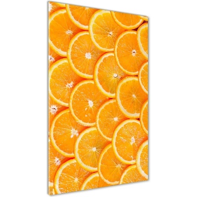 Vertikálny fotoobraz na skle Pomarančové plátky 50x100 cm