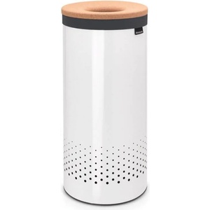Brabantia Кош за пране 35л, с корков капак, бял, Brabantia (BRAB104367)