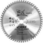 VERKE Режещ диск с твърдосплавни пластини 230x22, 2мм 60T 66347 (V44050)
