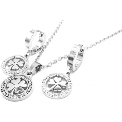 Steel Jewelry souprava ČTYŘLÍSTEK Chirurgická ocel SET231202 – Zbozi.Blesk.cz