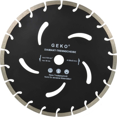 Diamantový kotúč segmentový 300 x 25,4 x 3,4 mm, segment 10 mm, PROFI, GEKO