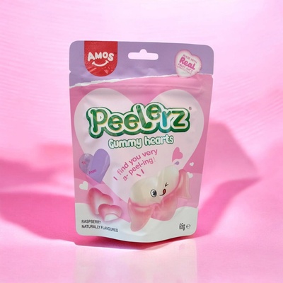 Amos-Peelerz žuvacie s jahodovou príchuťou 65 g