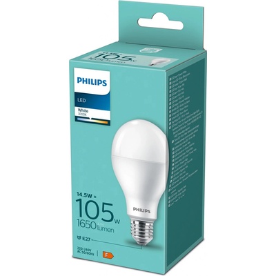 Philips LED žiarovka 1x14,5W-105W E27 1650lm 3000K biela