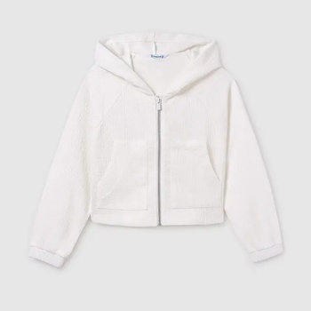 MAYORAL Суичър трикотажен структура в мръсно бяло за момиче Майорал