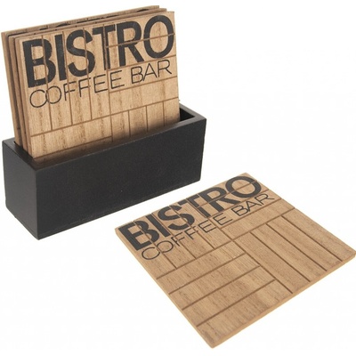 Orion prostírání dřevo se stojanem Bistro 10x10cm 4ks – Zboží Mobilmania