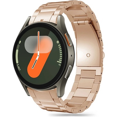 Стоманена верижка за Samsung Galaxy Watch 4 / 5 / 5 Pro / 6 / 7 / FE от Tech-Protect Stainless - Blush Gold (5906302313761)