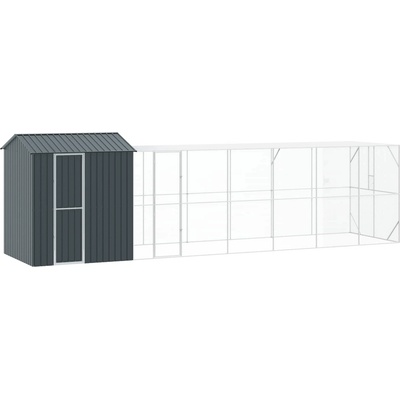 vidaXL Клетка за птици със съхранение Антрацит 824 x 208 x 247 см (3325158)