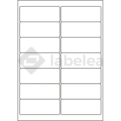 Labelea Samolepiace etikety 99,1x38,1 mm biele papierové, na hárku A4, pre laserovú a atramentovú tlač, Farba etikiet Biela, Počet hárkov v balení 100 EPY099038W014S