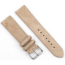 RhinoTech univerzální řemínek Genuine Suede Leather Quick Release 18mm béžový RTPS-008-BE