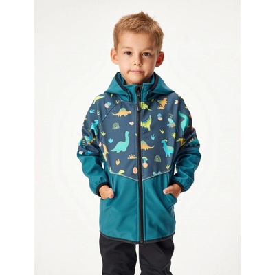 Unuo dětská softshellová bunda s fleecem Slim Dinosauři kobaltová – Zbozi.Blesk.cz