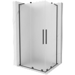 Mexen Velar L Duo душ кабина с плъзгащи се врати 100 x 90 cm, скреж, четкано сиво - 871-100-090-02-33-66 (871-100-090-02-33-66)