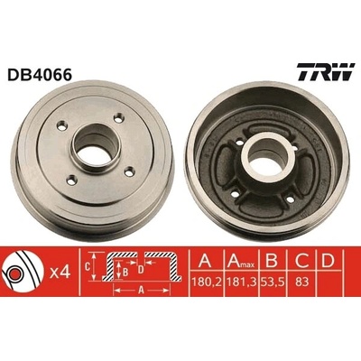 Brzdový bubon TRW DB4066