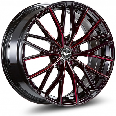 Barracuda Project THREE 10x20 5x112 ET43 gloss black flash red