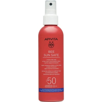 APIVITA Слънцезащитен лек лосион за лице и тяло , Apivita Bee Sun Safe Hydra Melting Ultra Light Face & Body Spray SPF50 200ml