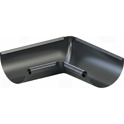 Krop Roh/kút polkruhového žľabu 90° oceľový vnútorný 280 mm systém 130 RAL 7016 antracit