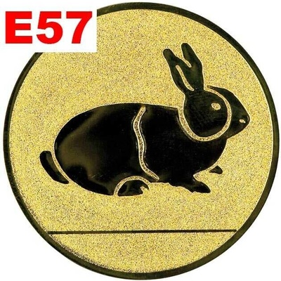 Emblém E57 KRÁLÍK umístění na sportovní pohár nebo medaili 25 mm