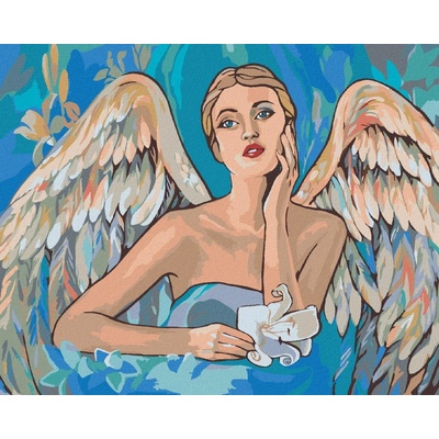 zuty Vánoční anděl 40 x 50 cm vypnuté plátno na rám 8596530051015