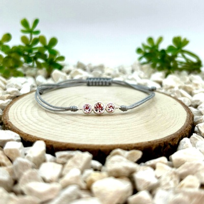 Certom Provázkový náramek s bílým krystalem pro čistotu a harmonii 0004