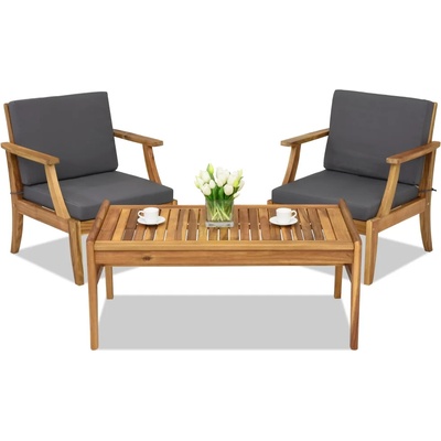 Garden Point Градински мебели от акациева дървесина Danang Terrace с пуфове Garden Point (GAP414-TERPU)