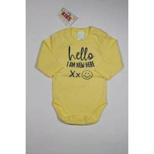SUNNY KIDS Боди с дълъг ръкав Hello, рипс, 68