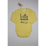SUNNY KIDS Боди с дълъг ръкав Hello, рипс, 68, 74