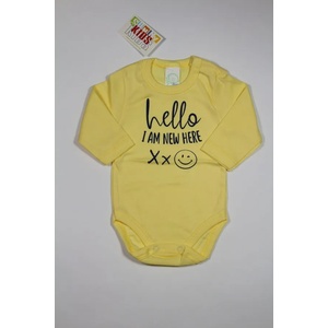 SUNNY KIDS Боди с дълъг ръкав Hello, рипс, 68