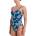 Nike Poppy Floral Womens V-Neck One Piece - Midnight Navy