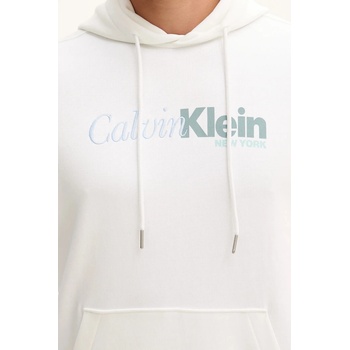 Calvin Klein Памучен суичър Calvin Klein мъжки в бяло с качулка с принт LV04LD241G (LV04LD241G)