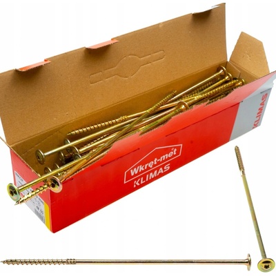 Klimas Wkret-Met TX 8x400mm - 50 ks - Skrutky / Vruty do dreva s tanierovou hlavou, WKCP