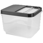 Horecano HOME-Контейнер за съхранение на продукти АНТРАЦИТ/ПРОЗРАЧЕН 33.5x28xh23cm 16L (07556) (017400)