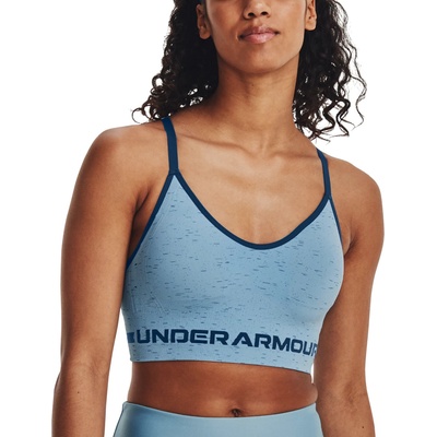 Under Armour Сутиен Under Armour UA Seamless Low Long Htr Bra Син Velikost M