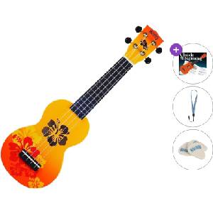 Mahalo Hibiscus Standard SET Hibiscus Orange Burst Сопрано укулеле (MD1HB-ORB-STANDARD-SET)