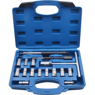 Frézy na sedla vstřikovačů, sada 17 kusů - QUATROS QS20682