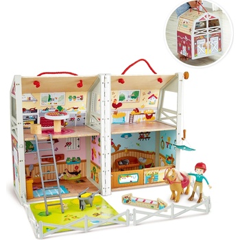 Hape Детска дървена къща Hape - Ранчо, Сгъваема (H3409)