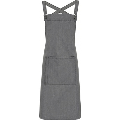 Premier Workwear Zástera so skríženým chrbtom pre baristov PR129 Grey Denim Pantone Cool Gray 10C 72 x 86 cm