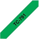 Brother P-Touch TC-791 black on green 9mm (TC791) - xtreme