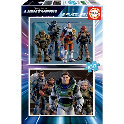 Educa Детски пъзел Educa от 2 х 100 части - Светлинна година (EDU19316)