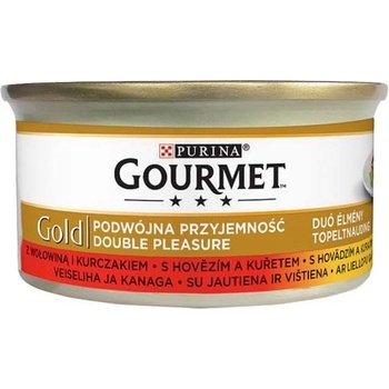 Gourmet Gold hovězí a kuře kousky 24 x 85 g