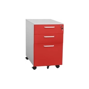 Image 1 of Plesio Метален контейнер с 3 чекмеджета червен