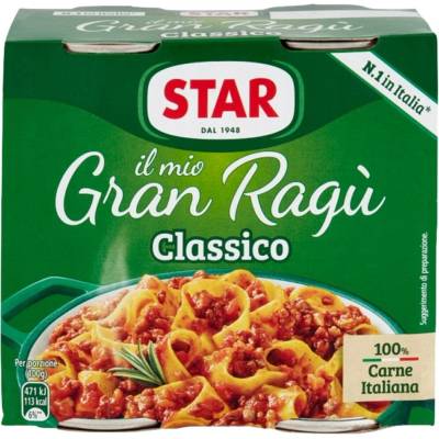 Sugo Star italské masové ragů na těstoviny Gran Ragu Classico 2 x 180 g