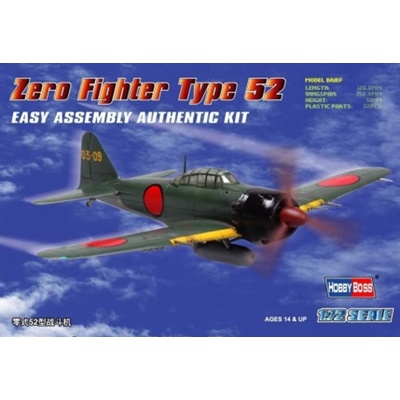 Hobby Boss slepovací model Zero Fighter Type 52 Easy Assembly Authentic Kit 1:72