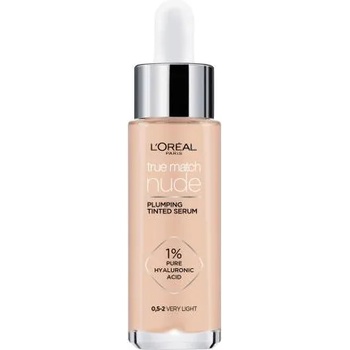 L'Oréal True Match Nude Plumping Tinted Serum тониращ серум с 1% хиалуронова киселина 30 ml нюанс 0, 5-2 Very Light