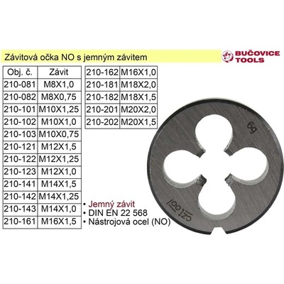 Závitové očko M8x1,0 NO jemný závit